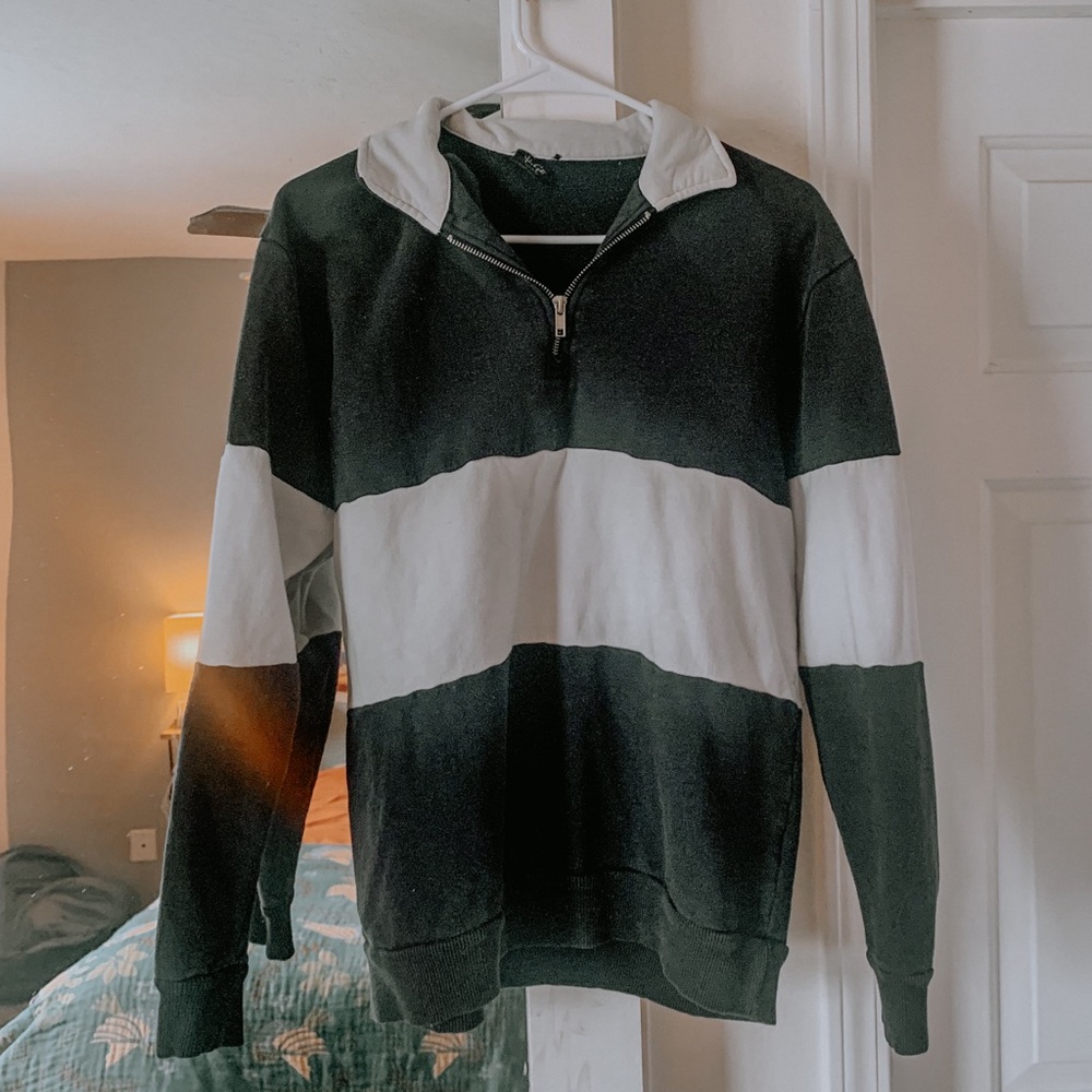Navy and White Lacrosse Half-Zip